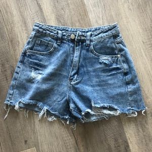 High Waist Denim Shorts